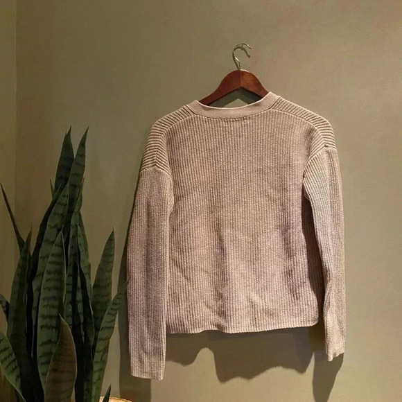 1901 TAN BUTTON DOWN KNIT SWEATER CARDIGAN - Picture 2 of 4